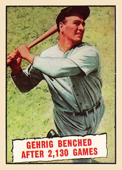 Gehrig Benched After 2,130 Games