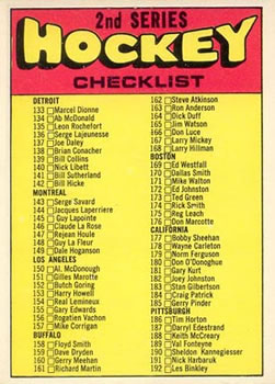 2nd Series Checklist: 133-264