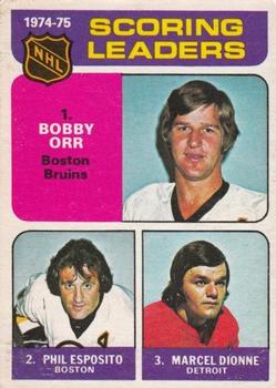 1974-75 Scoring Leaders (Bobby Orr / Phil Esposito/ Marcel Dionne)