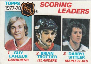 1977-78 Scoring Leaders (Guy Lafleur / Bryan Trottier / Darryl Sittler)