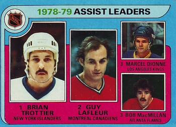 1978-79 Assist Leaders (Bryan Trottier / Guy Lafleur / Marcel Dionne / Bob MacMillan)