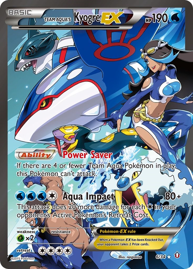 #6/34 Team Aqua's Kyogre EX