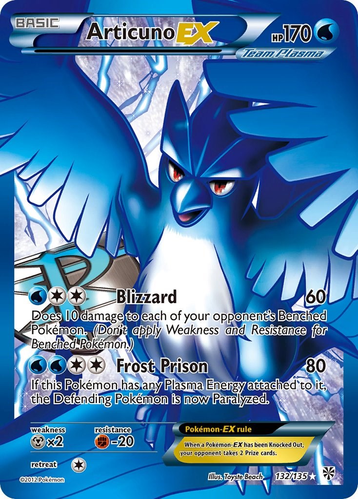 #132/135 Articuno EX (Team Plasma) (132 Full Art)