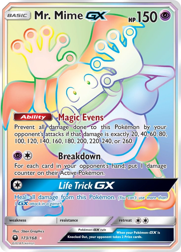 #173/168 Mr. Mime GX (Secret)