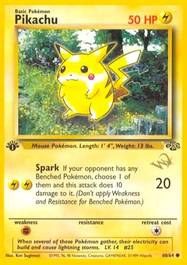#60/64 Pikachu [W Stamped]