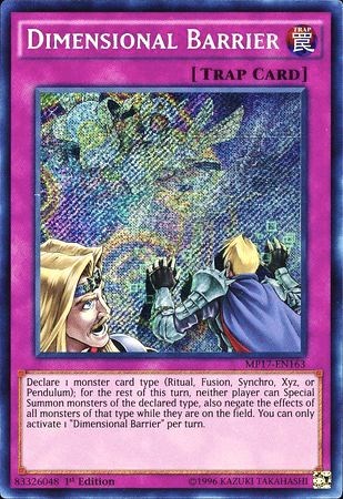 Dimensional Barrier