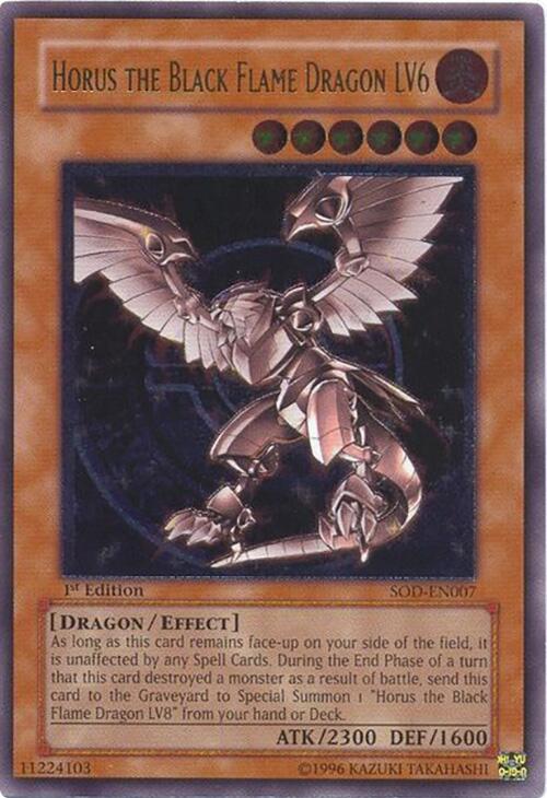#SOD-EN007 Horus the Black Flame Dragon LV6 (UTR)