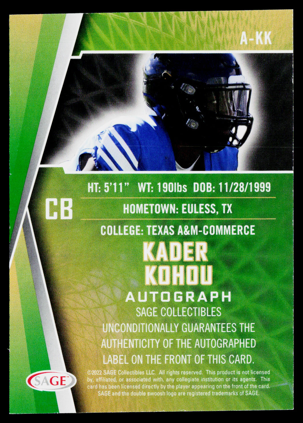 Card back