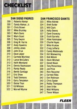 Checklist: Padres / Giants / Astros / Expos
