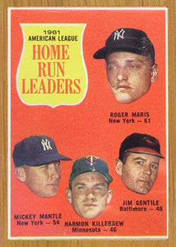 1961 American League Home Run Leaders (Roger Maris / Mickey Mantle / Harmon Killebrew / Jim Gentile)