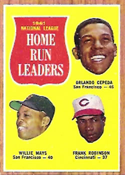 #54 1961 National League Home Run Leaders (Orlando Cepeda / Willie Mays / Frank Robinson)