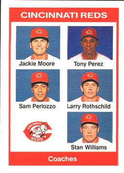 Reds Coaches (Jackie Moore / Tony Perez / Sam Perlozzo / Larry Rothschild / Stan Williams)