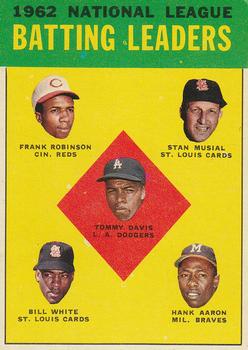 #1 1962 National League Batting Leaders (Tommy Davis / Frank Robinson / Stan Musial / Bill White / Hank Aaron)