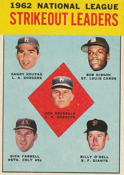 #9 1962 National League Strikeout Leaders (Don Drysdale / Sandy Koufax / Bob Gibson / Dick Farrell / Billy O'Dell)
