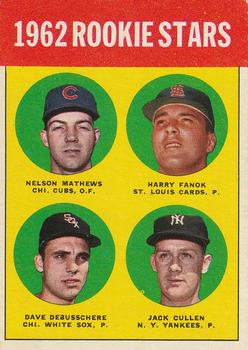 #54a 1963 Rookie Stars (Nelson Mathews / Harry Fanok / Dave DeBusschere / Jack Cullen)
