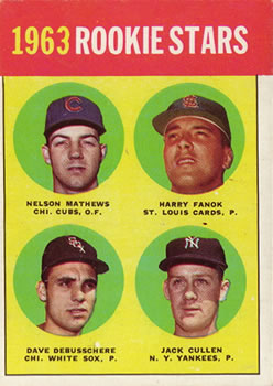 1963 Rookie Stars (Nelson Mathews / Harry Fanok / Dave DeBusschere / Jack Cullen)