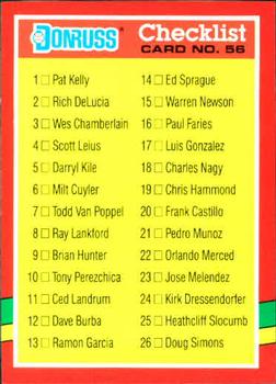 Checklist: 1-56