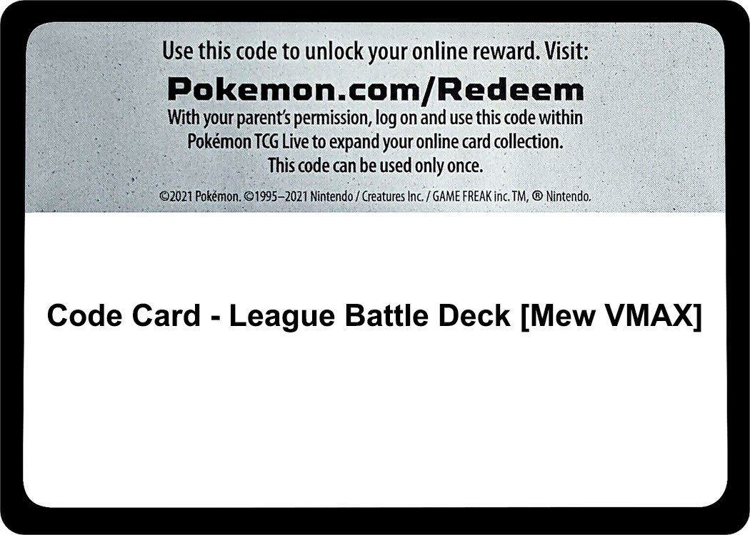 Code Card League Battle Deck [Mew VMAX]