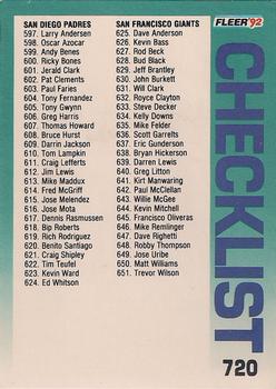 Checklist: Padres / Giants / Special Cards