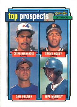 1992 Prospects OF (Cesar Hernandez / Steve Hosey / Dan Peltier / Jeff McNeely)