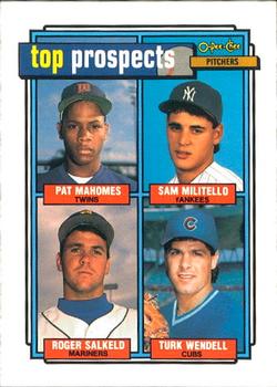 1992 Prospects P (Sam Militello / Pat Mahomes / Roger Salkeld / Turk Wendell)
