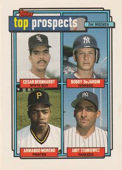 1992 Top Prospects 2nd Basemen (Cesar Bernhardt / Bobby DeJardin / Armando Moreno / Andy Stankiewicz)