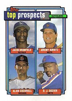 1992 Top Prospects Outfielders (Jacob Brumfield / Jeromy Burnitz / Alan Cockrell / D.J. Dozier)