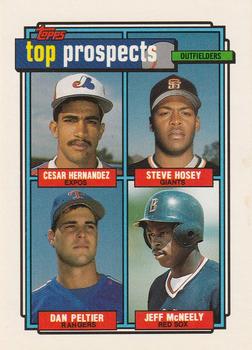 1992 Top Prospects Outfielders (Cesar Hernandez / Steve Hosey / Dan Peltier / Jeff McNeely)
