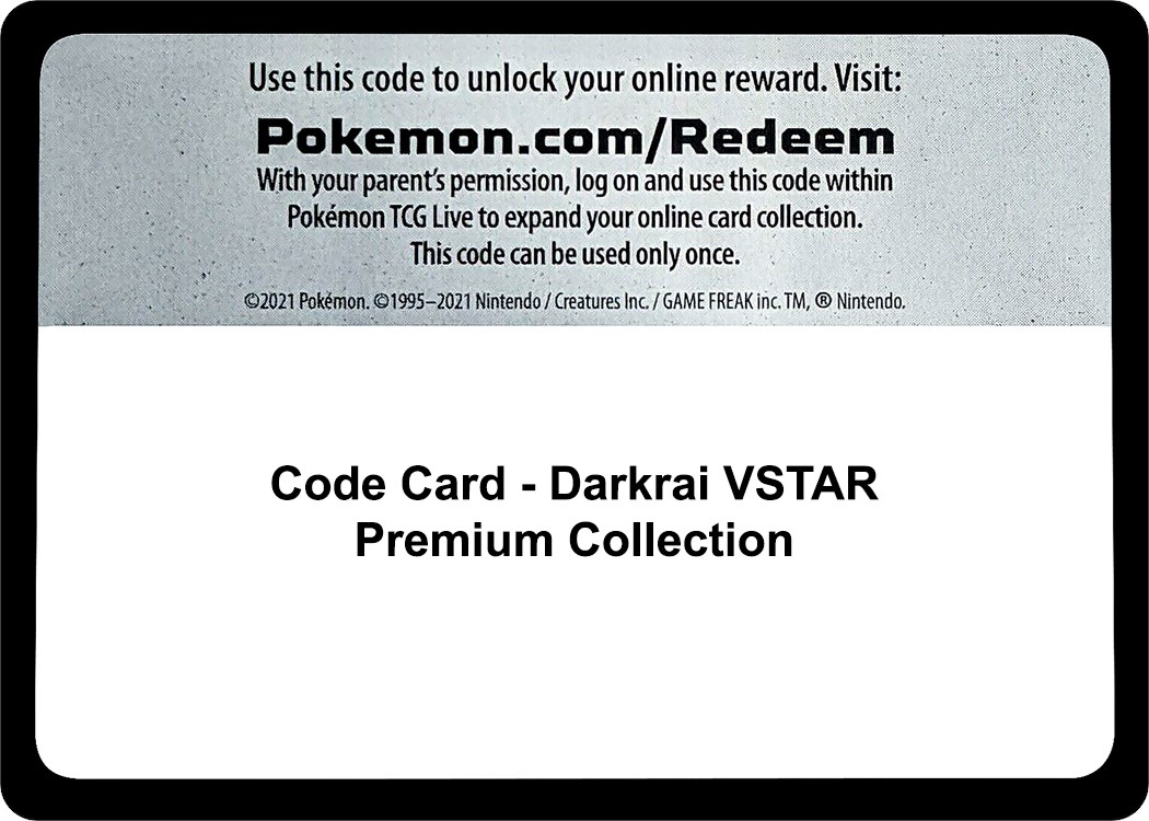 Code Card Darkrai VSTAR Premium Collection
