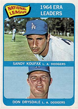 National League 1964 ERA Leaders (Sandy Koufax / Don Drysdale)