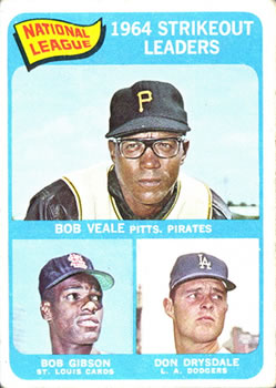 National League 1964 Strikeout Leaders (Bob Veale / Bob Gibson / Don Drysdale)