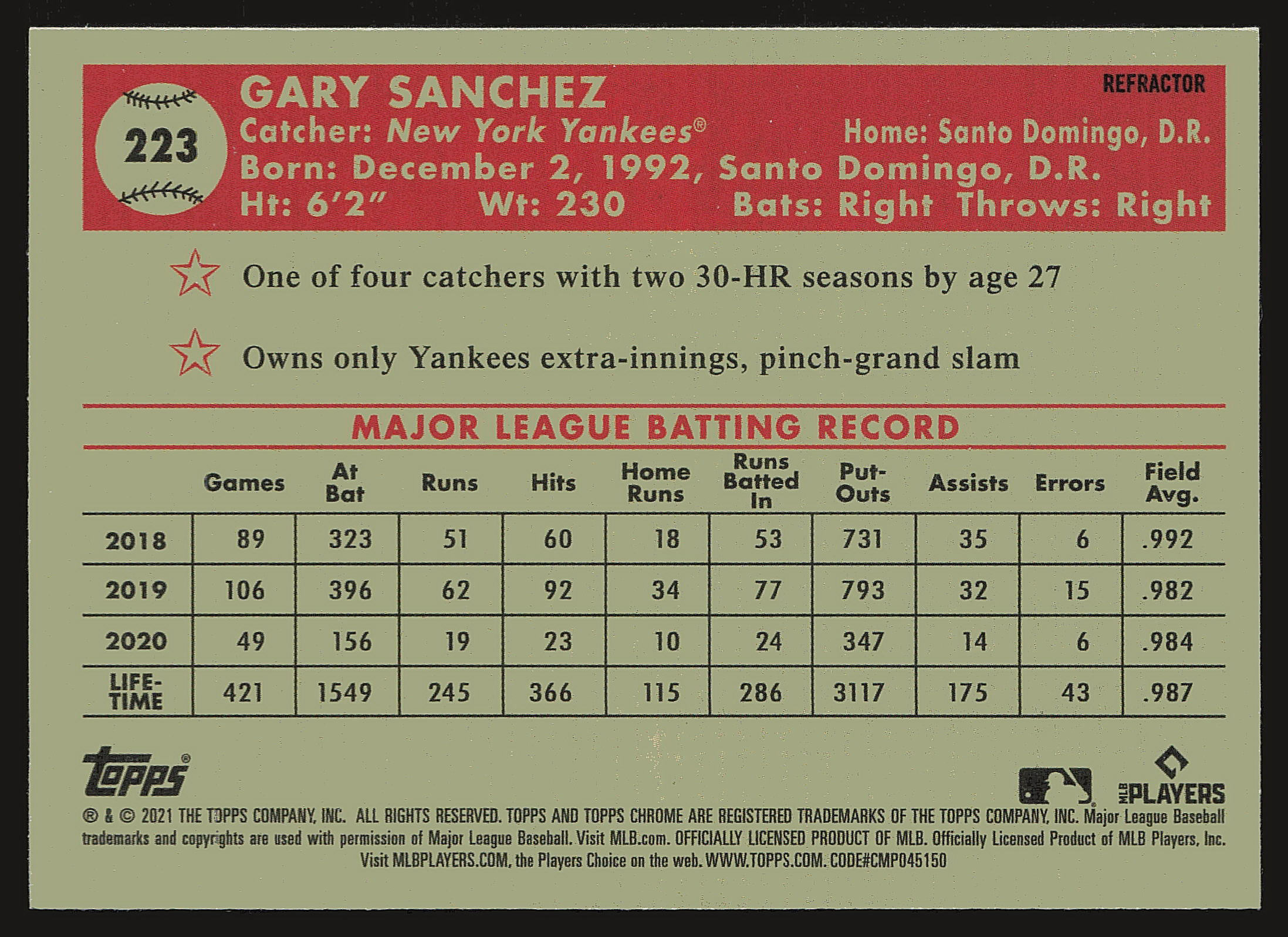 Card back