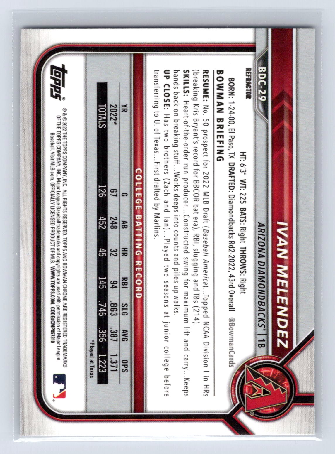 Card back