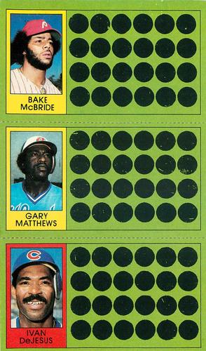Bake McBride / Gary Matthews / Ivan DeJesus