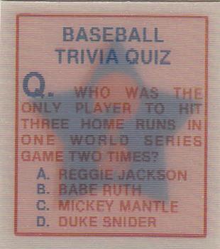 Baseball Trivia Quiz