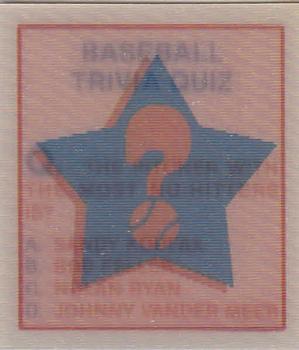 Baseball Trivia Quiz