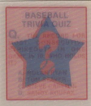 Baseball Trivia Quiz