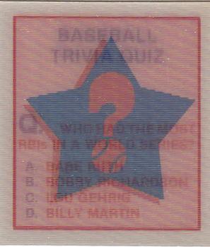 Baseball Trivia Quiz