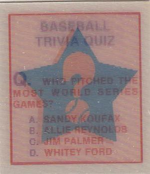 Baseball Trivia Quiz