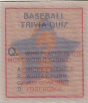 Baseball Trivia Quiz