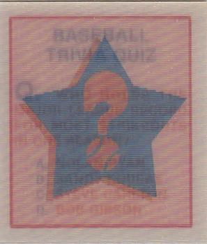 Baseball Trivia Quiz