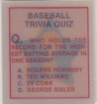 Baseball Trivia Quiz