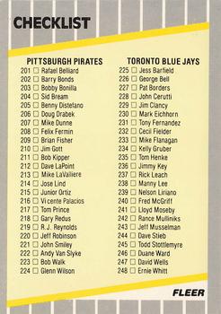 Checklist: Pirates / Blue Jays / Yankees / Royals