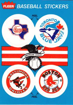 AL: Texas Rangers / Toronto Blue Jays / Baltimore Orioles / Boston Red Sox