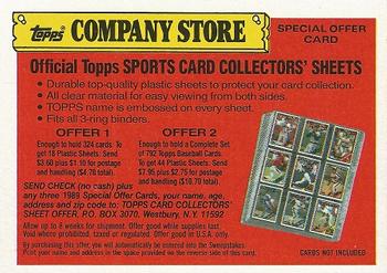 Sports Card Collectors' Sheets Offer