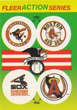 AL: Baltimore Orioles / Boston Red Sox / Chicago White Sox / California Angels