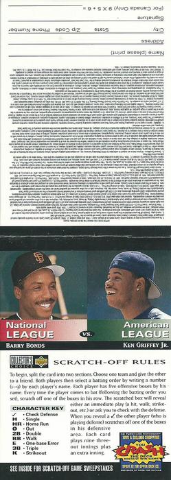 Barry Bonds / Ken Griffey Jr.