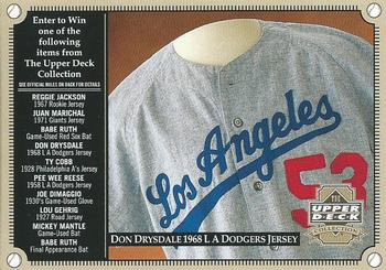Don Drysdale 1968 L.A. Dodgers Jersey Entry Form