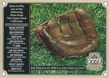 Joe DiMaggio 1930's Game-Used Glove Entry Form