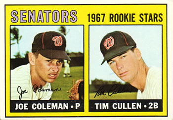 Senators 1967 Rookie Stars (Joe Coleman / Tim Cullen)